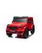 Samochód elektryczny Mercedes-Benz G63 AMG 4x4² Dwumiejscowy 12V, czerwony, Odtwarzacz MP3 z wejściem USB/AUX, Napęd 4x4, Akumulator 12V14Ah, Koła EVA z amortyzacją, Fotele skórzane, Pilot, Licencja