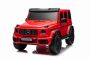 Samochód elektryczny Mercedes-Benz G63 AMG 4x4² Dwumiejscowy 12V, czerwony, Odtwarzacz MP3 z wejściem USB/AUX, Napęd 4x4, Akumulator 12V14Ah, Koła EVA z amortyzacją, Fotele skórzane, Pilot, Licencja