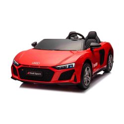 Elektrické autíčko Audi R8 SPYDER Dvojmiestne 24V, červené, MP3 Prehrávač s USB/AUX a Bluetoothom, Batéria 24V/14Ah, 2 x 200W Motory, EVA kolesá so zadným odpružením, Koženkové sedadlá, Diaľkový ovládač, Licencované